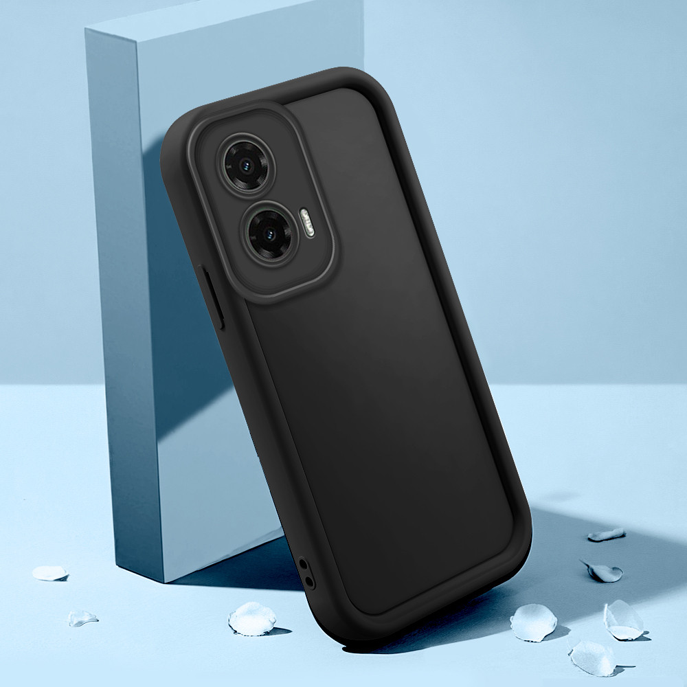 Capinha Para Motorola Moto G35 5G Capa de Silicone Minimalista Preta TY5000