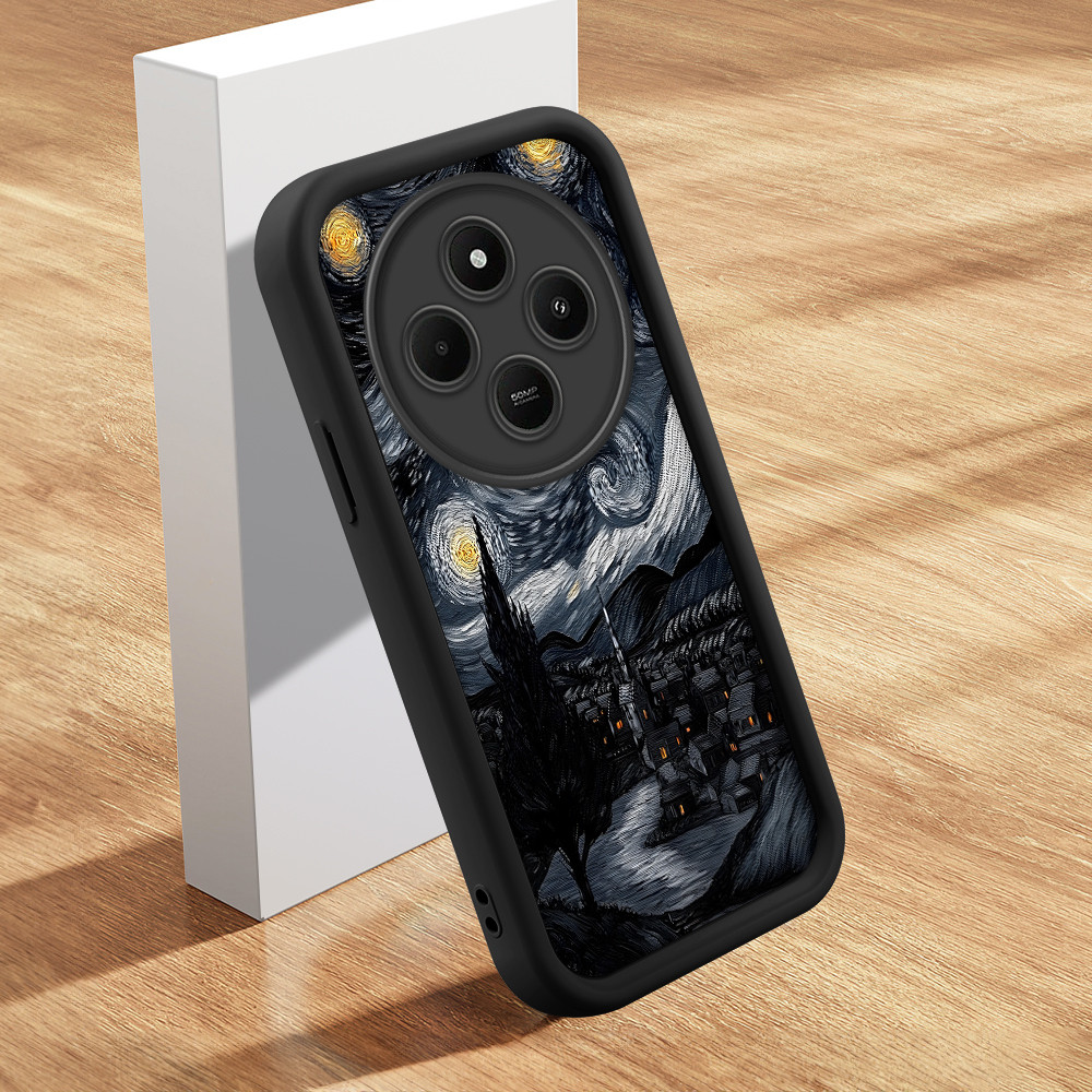 Capinha Anti-Choque De Silicone Preta Xiaomi Redmi 14C Poco C75 A4 5G Case De Celular TY5533 em Oferta na Shopee