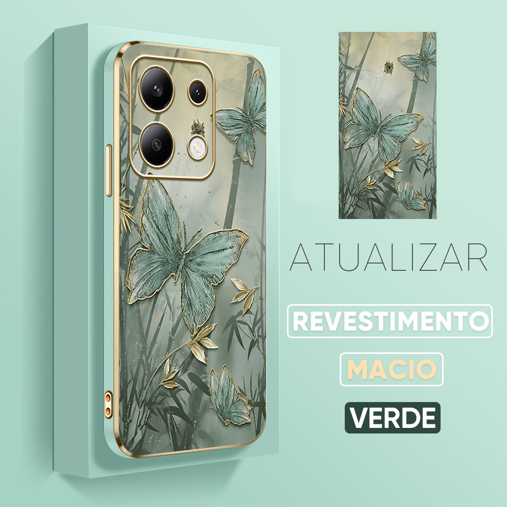 Capinha De Celular Borboleta Xiaomi Redmi Note 13 4G Silicone Macia Joyful Cute À Prova De Choque 1184DD em Oferta na Shopee