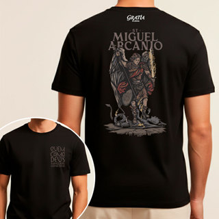 Camiseta Ninguém Como Deus São Miguel Arcanjo Fé Católica Unissex Algodão Premium em Oferta na Shopee