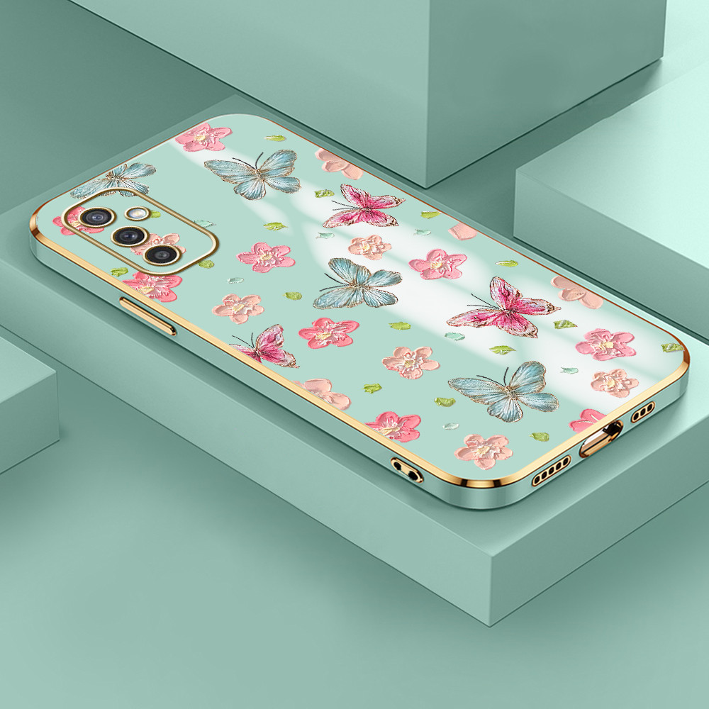 Capinha De Telefone Borboleta Para Samsung Galaxy M52 5G Silicone Capa De Celular DD1698