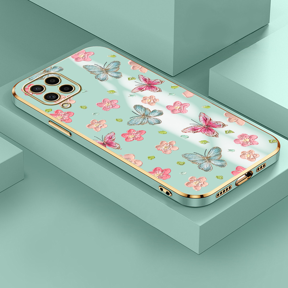 Capinha De Telefone Borboleta Para Samsung Galaxy M53 5G Silicone Capa De Celular DD1698