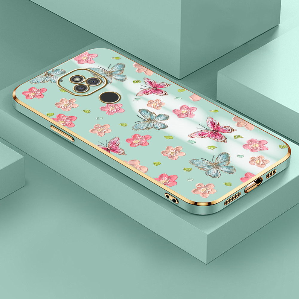 Capinha De Telefone Borboleta Para Motorola Moto E7 Plus Silicone Capa De Celular DD1698