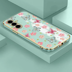 Capinha De Telefone Borboleta Para Samsung Galaxy A56 A36 5G Silicone Capa De Celular DD1698