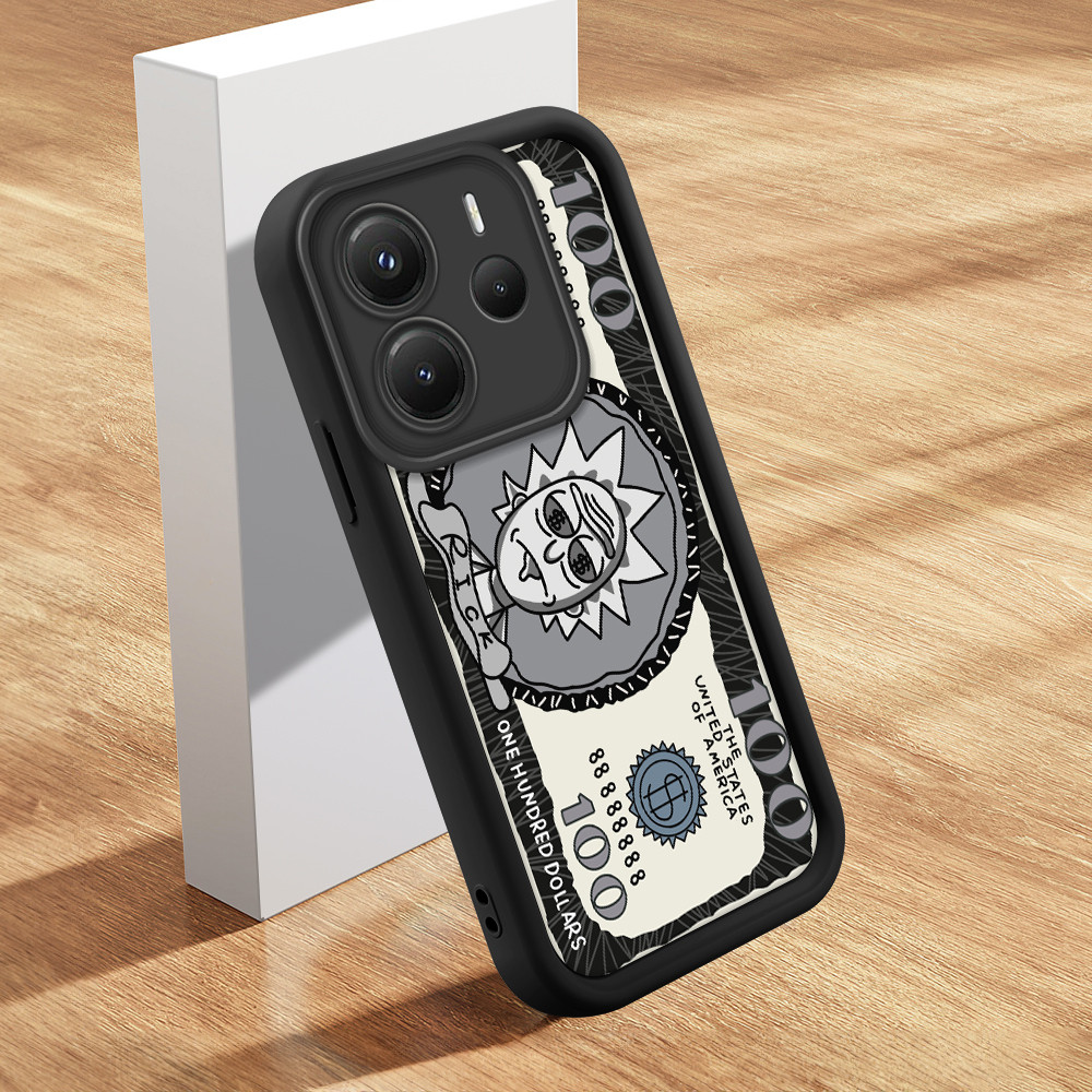 Capinha Para Xiaomi Redmi Note 14 5G Case Normal Capa De Celular Preto Macio Sil
