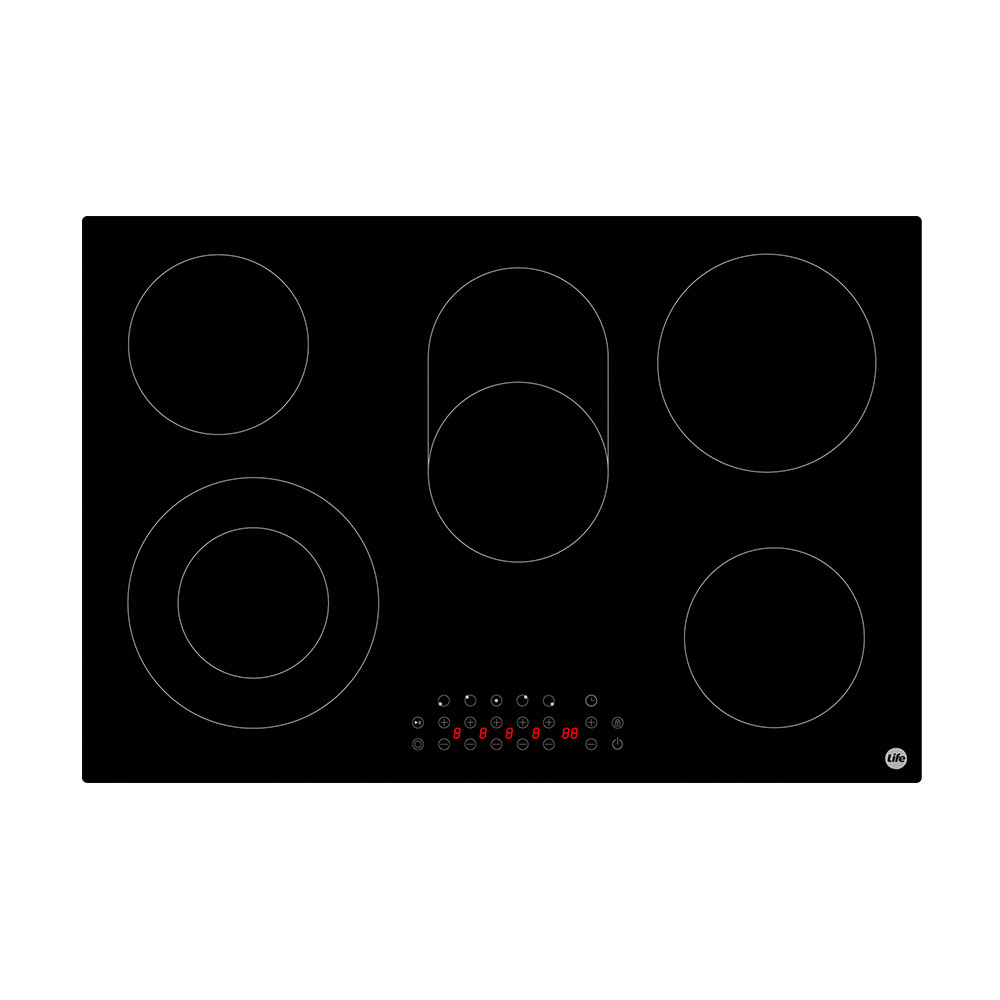 Cooktop Elétrico Life 5 Bocas Touch Mesa Vidro Cerâmico 220V