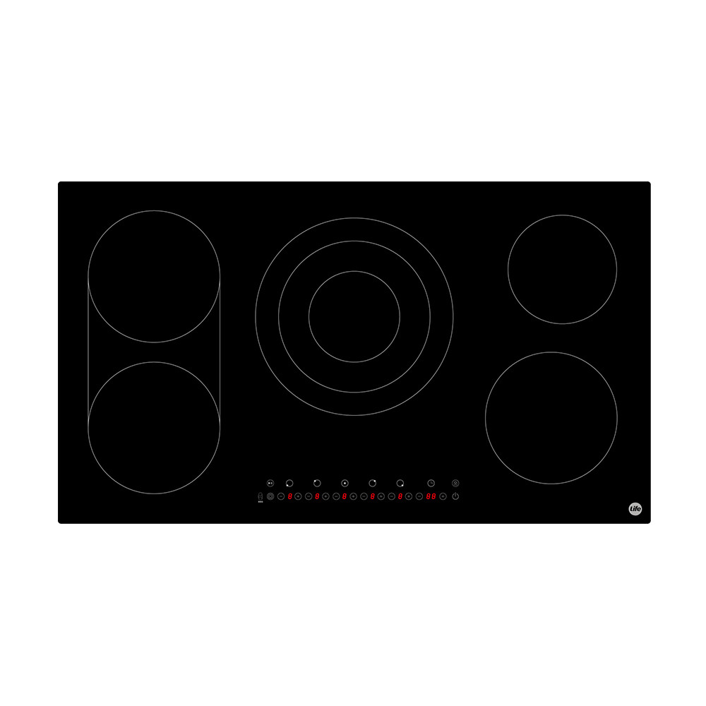 Cooktop Elétrico Life 5 Bocas Touch Slider Mesa Vidro 240V