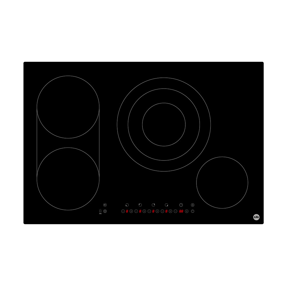 Cooktop Elétrico Life 4 Zonas 60cm Vidro Cerâmico Preto em Oferta na Shopee