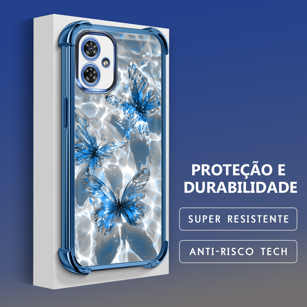 Capinha Case De Telefone Para Motorola Moto G54 5G Borboleta Design Floral Silicone Capa Mac FS0461 em Oferta na Shopee