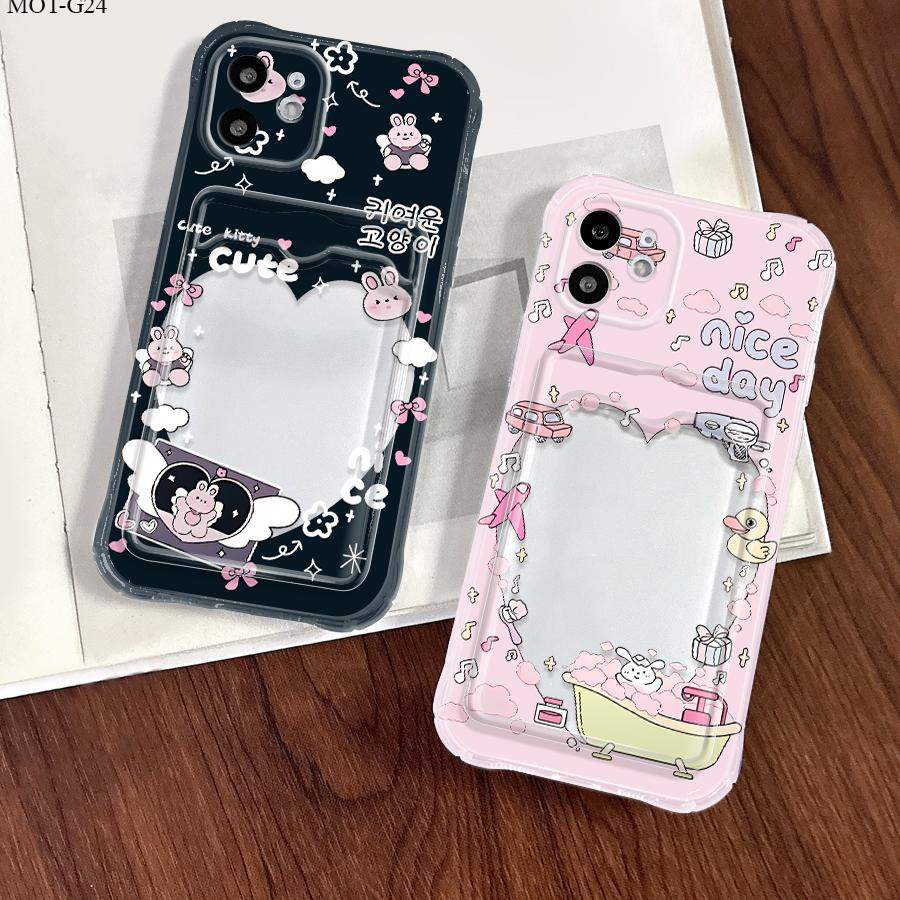 Capa Card Para Motorola Moto G06 G24 G15 G22 G05 G20 G30 G10 Capinha Silicone Ca