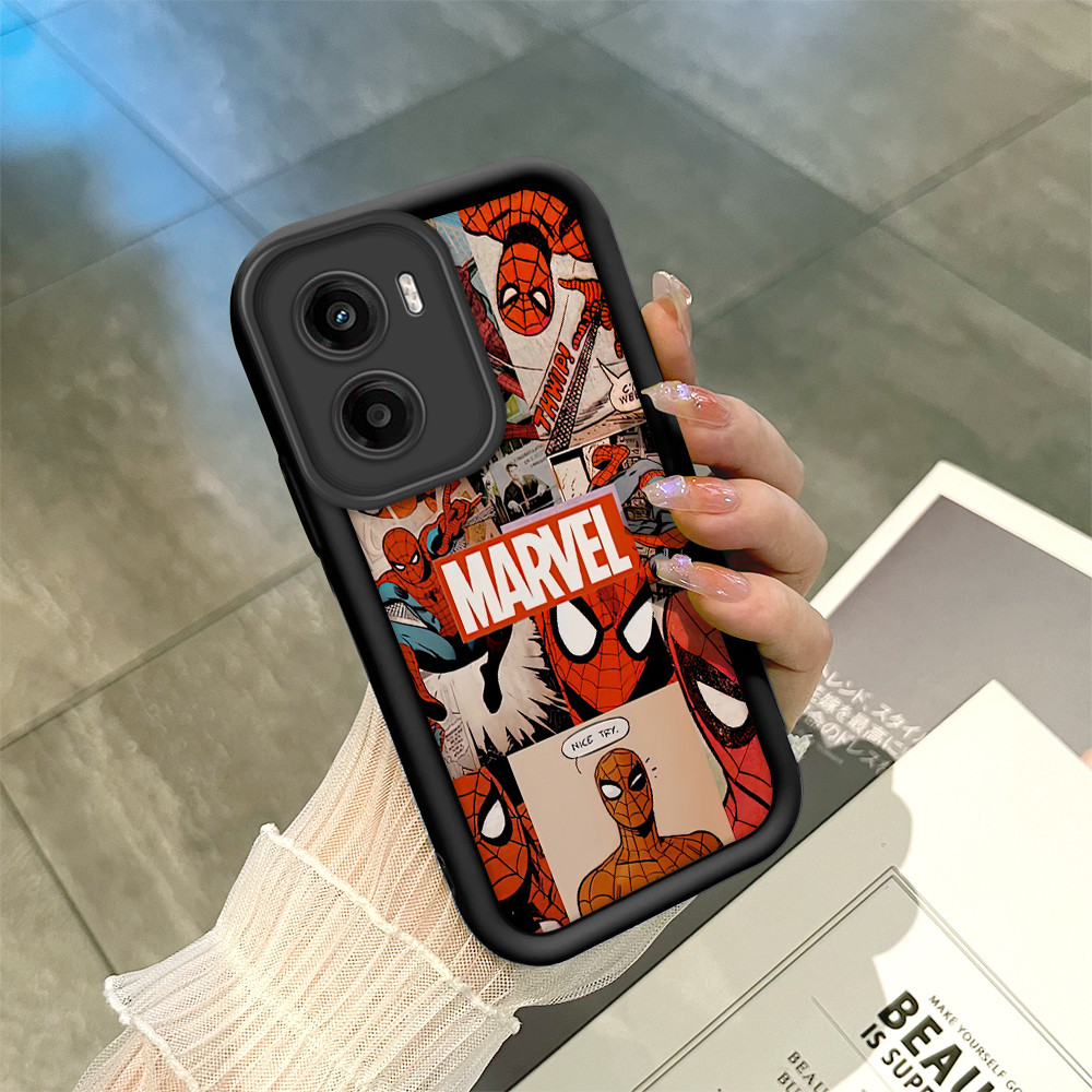 Capa De Silicone Borda Macia Anti-Choque Capinha Para Motorola Moto G05 Case Criativa Preta TYB 5169 em Oferta na Shopee