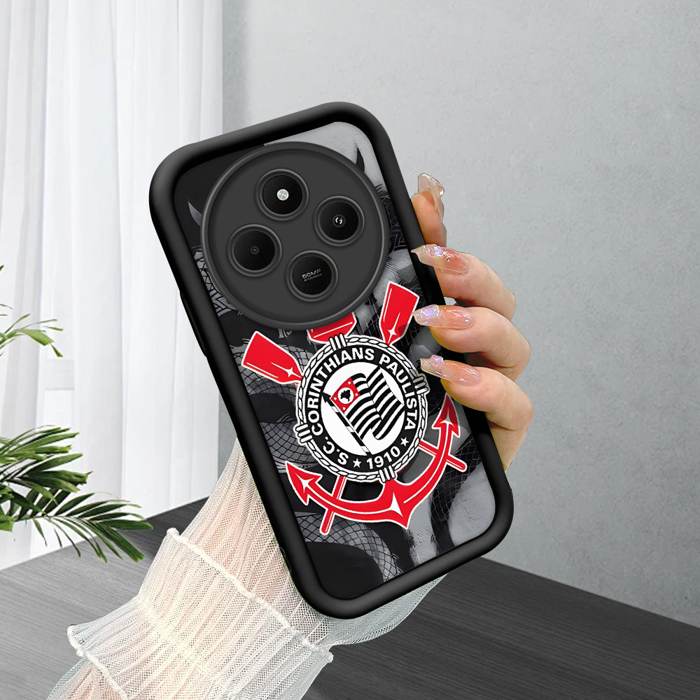 Capinha Macia Silicone Protetora Preta Case Para Xiaomi Redmi 14C Poco C75 A4 5G Capa De Celular BTY 5789 em Oferta na Shopee