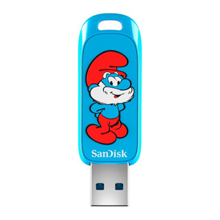 Pen Drive Sandisk Smurfs 128GB USB 3.2 Papa Smurf 130Mbs em Oferta na Shopee