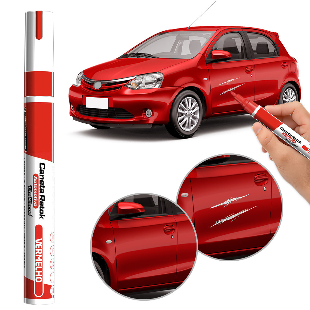 Caneta Tira Arranhões Vermelho Veracruz 2007 2008 2009 2010 2011 2012 Retoque Repara Tinta Pintura Risco