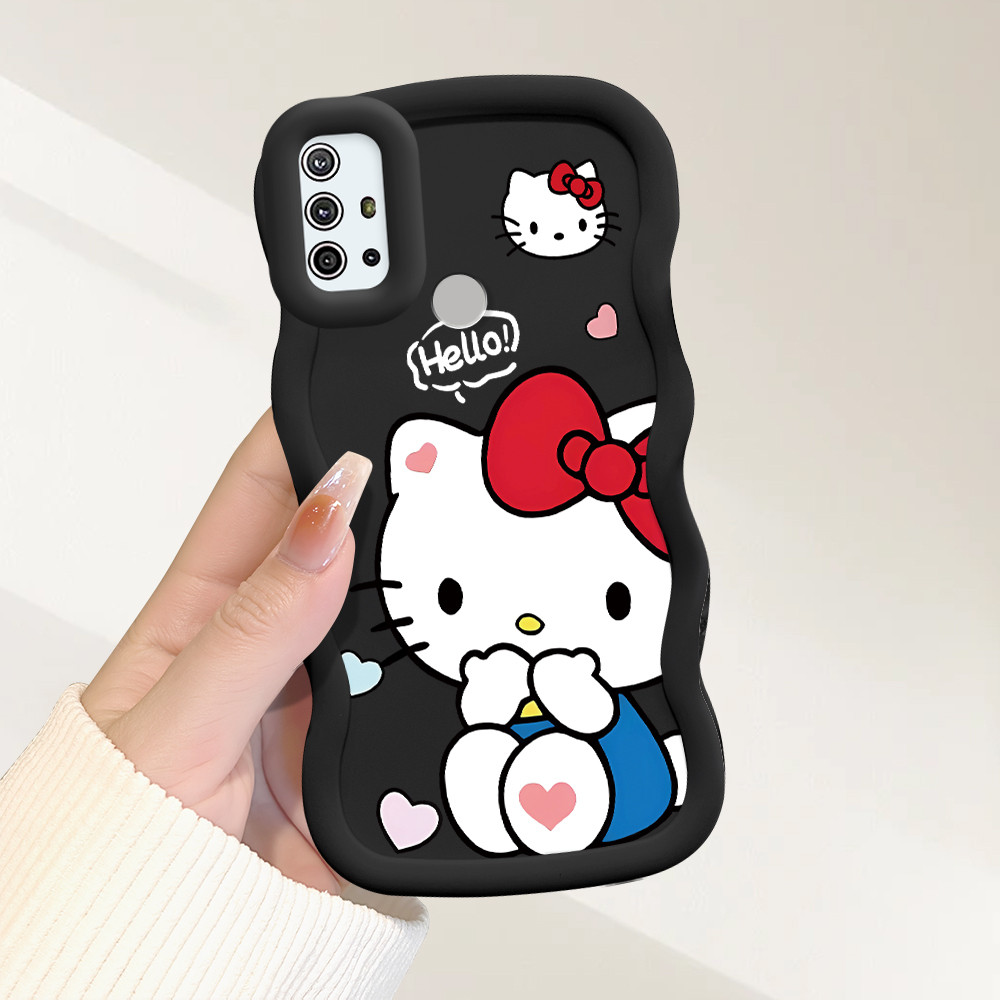 Capinha Para Motorola Moto G20 G30 G10 Capa Silicone Macio Protetora De Telefone Simple Hello Kitty Case MKL0097