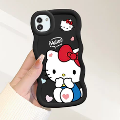Capinha Para Samsung Galaxy A03 A04E Capa Silicone Macio Protetora De Telefone Simple Hello Kitty Case MKL0097