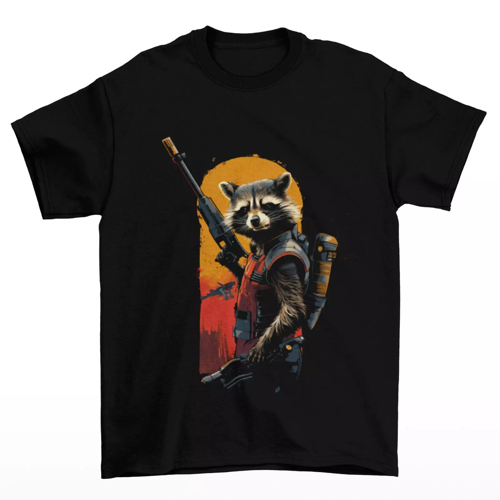 Camiseta Adulta Rocket Guardians Of The Galaxy