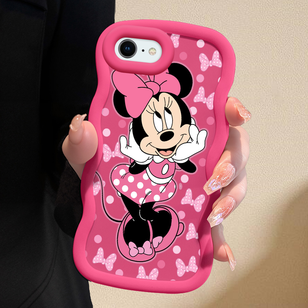 Capinha Para iPhone 7 8 6 6S SE 2020 2022 Capa Silicone Macio Protetora De Telefone Simple Minnie Mouse Case MKL0111