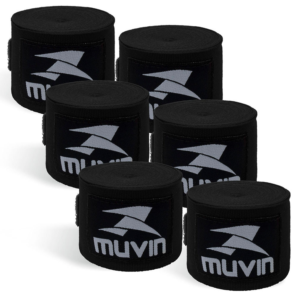 Kit Bandagem Elástica 5m Muvin c/ 3 Pares - Boxe Muay Thai em Oferta na Shopee
