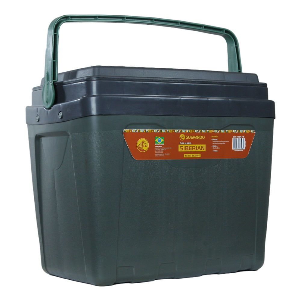 Caixa Térmica Cooler Siberian 34 Litros Capacidade de 48 Latas Guepardo