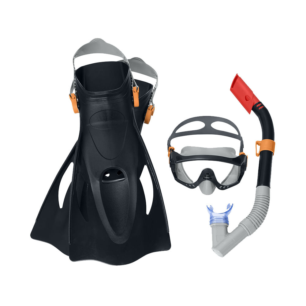 Kit de mergulho snorkel com máscara e pé de pato Spark adulto Bestway em Oferta na Shopee