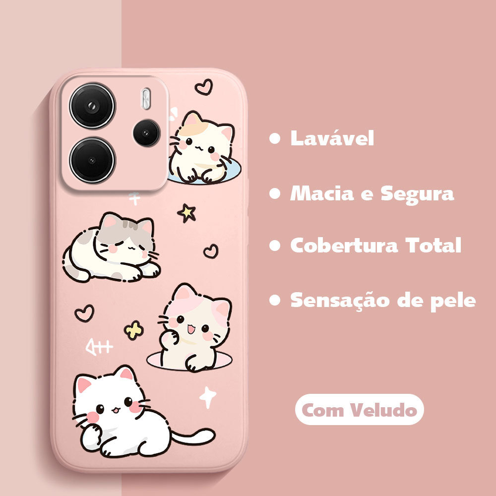Capinha Macia Silicone Anti Choque Capa Para Xiaomi Redmi Note 14 4G Case De Celular Capinhas YT 0093
