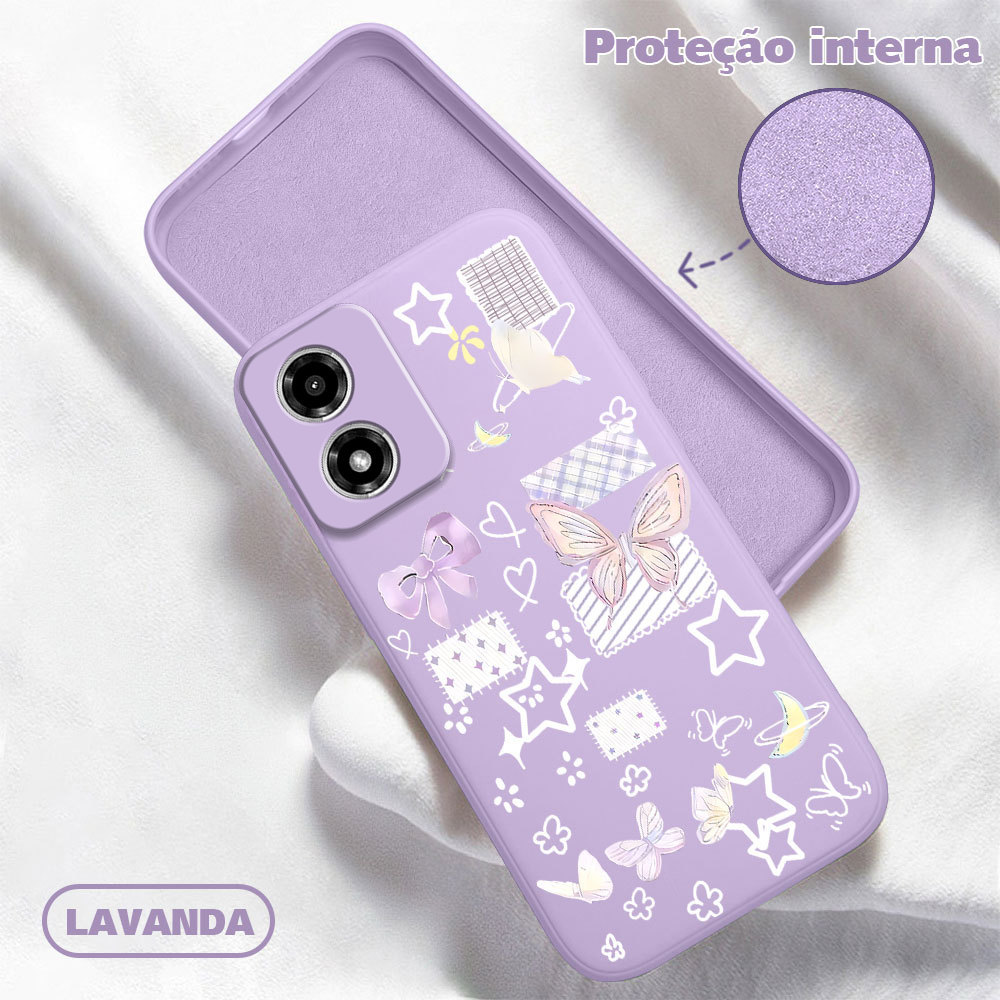 Capinha Para Motorola Moto G04 G04S E14 Capa De Luxo Liquid Silicone Celular Pro