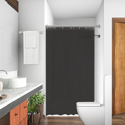 ✨⚡CORTINA POLIESTER Para Box Banheiro Liso Com Gancho-  FUNCIONAL E BOM GOSTO