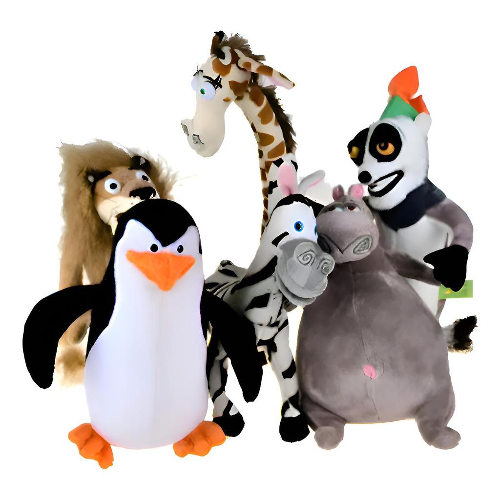 Pelucias Madagascar Alex Marty Glória Capitão Melman Julien