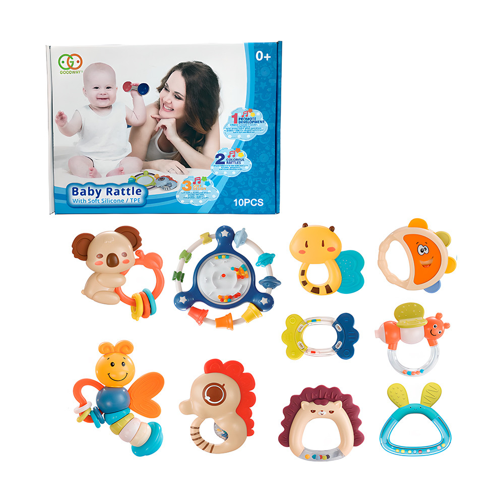 Goodway Kit Chocalhos Criança 10 Peças Brinquedo Criança em Oferta na Shopee