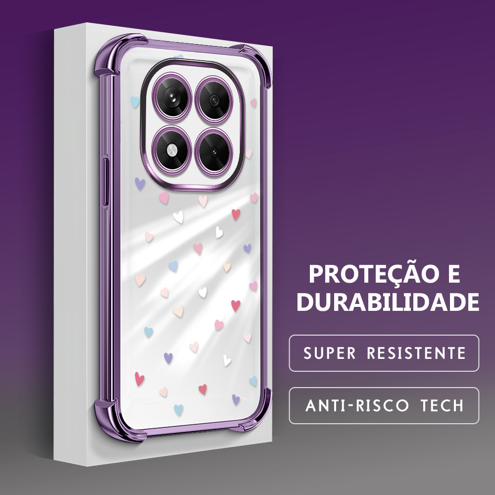 Capinha Capa Anti Impacto Transparente Luxo Para Xiaomi Redmi Note 14 Pro 5G Case De Celular SJ 0476 em Oferta na Shopee