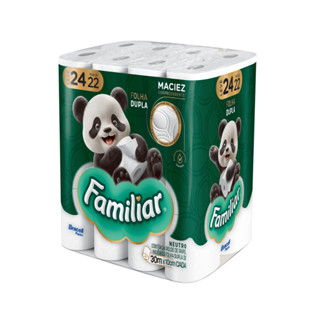 Papel Higiênico Familiar Folha Dupla 30m 24 Rolos em Oferta na Shopee