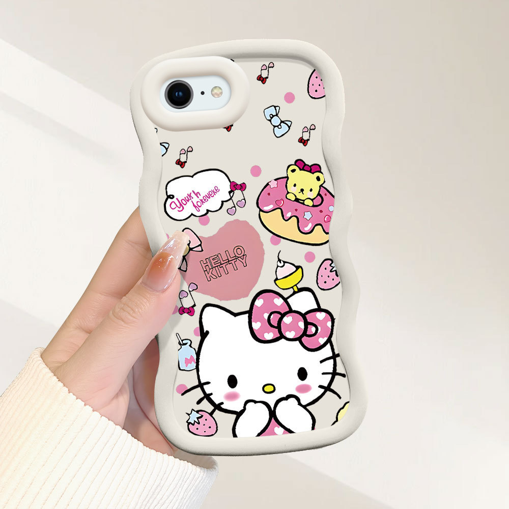 Capinha Para iPhone 7 8 6 6S SE 2020 2022 Capa De Silicone Ondulada Fofa MKL0223 em Oferta na Shopee