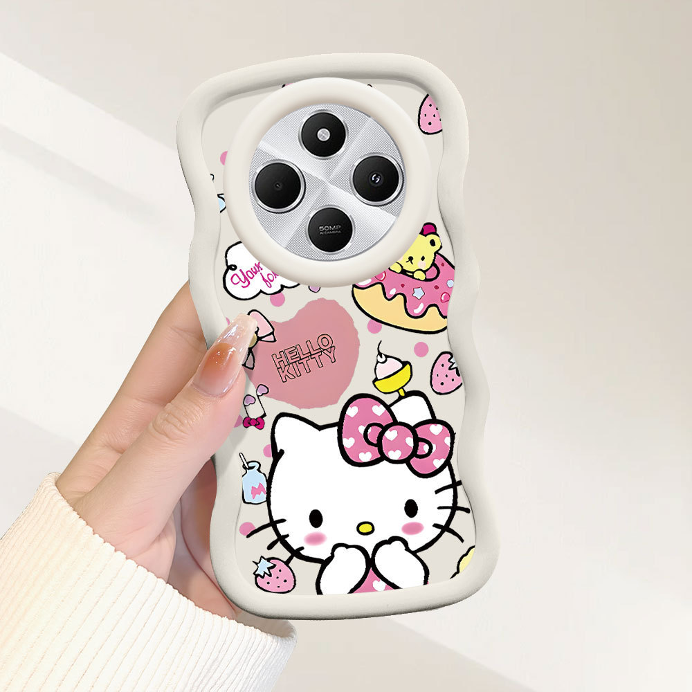Capinha Para Xiaomi Redmi 14C A4 A3 Pro 4G 5G Capa De Silicone Ondulada Fofa MKL