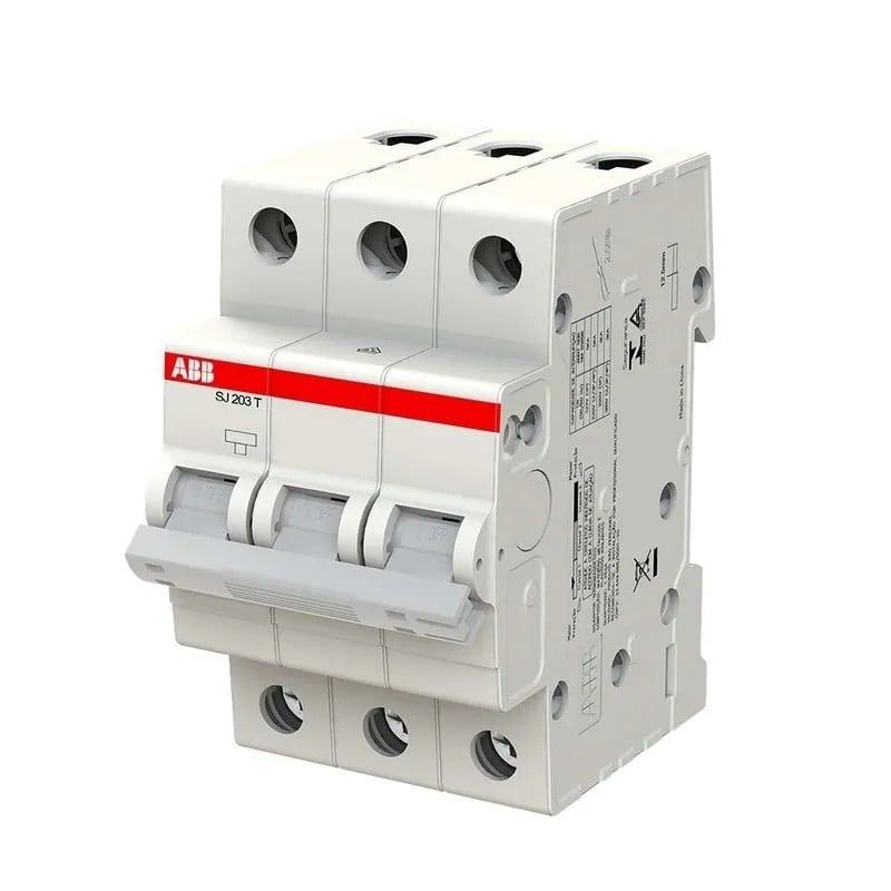 Disjuntor Din Abb Tripolar 63A Classe C -Sj203t
