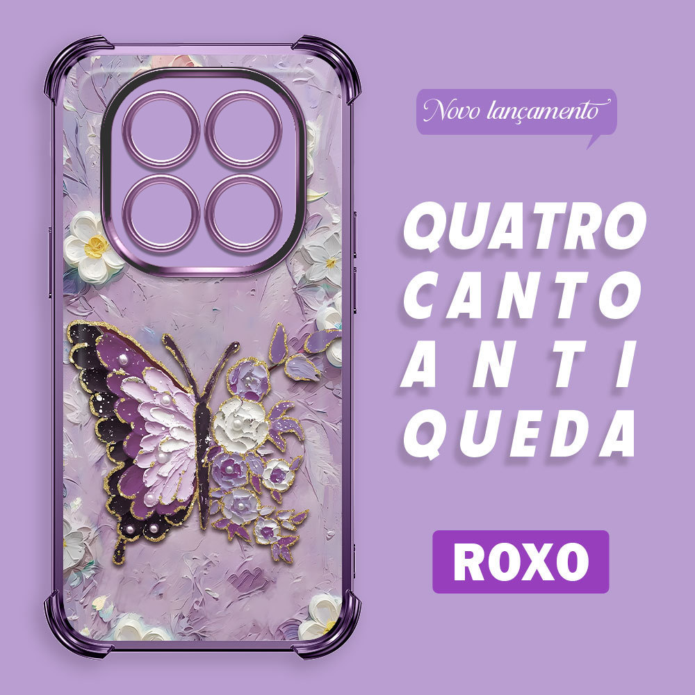 Capa Para Xiaomi Redmi Note 14 Pro 5G Capinha Anti-choque Silicone Casal Protetora Case FS0702