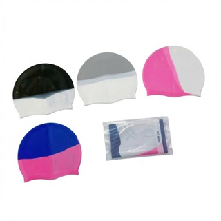 Touca de Natação Silicone Bicolor Unissex Elástica Impermeável Protege Orelha Cabelo Longo Adulto Confortável em Oferta na Shopee