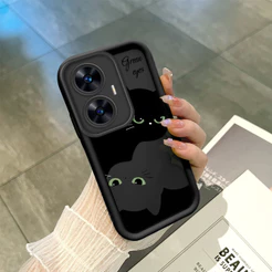 Capinha Para Realme C55 Narzo N55 Preta Silicone De Celular Capa TY5557