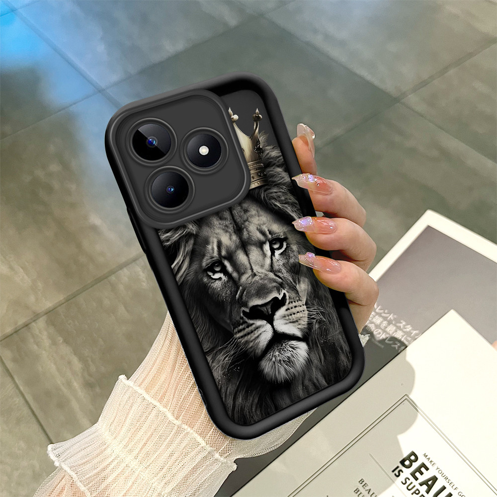 Capinha Anti-Choque De Silicone Preta Para Realme C53 C51 Note 50 Narzo N53 Case De Celular TY6295 em Oferta na Shopee