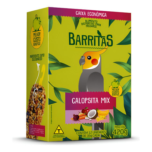 Barritas Para Calopsita Mix De Sabores Zootekna 420g em Oferta na Shopee