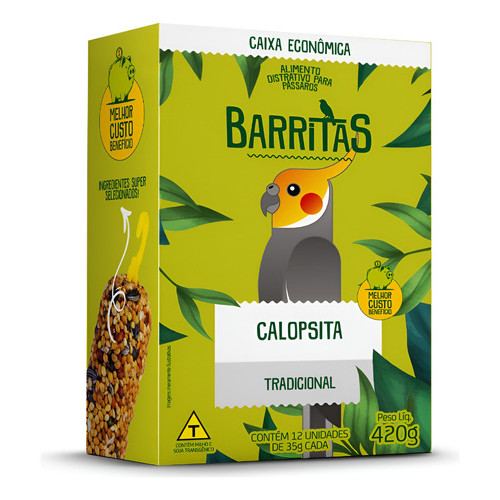 Barritas Para Calopsita Natural Cx Econômica Zootekna 420g em Oferta na Shopee