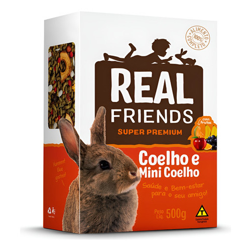 Ração Real Friends Com Frutas Para Coelho Zootekna 500g