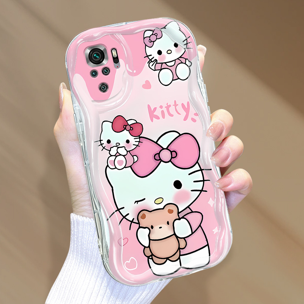 Capinha Para Xiaomi Redmi Note 10 10S 4G Capa Protetora De Silicone Celular Transparente Borda Ondulada 3090 NYW