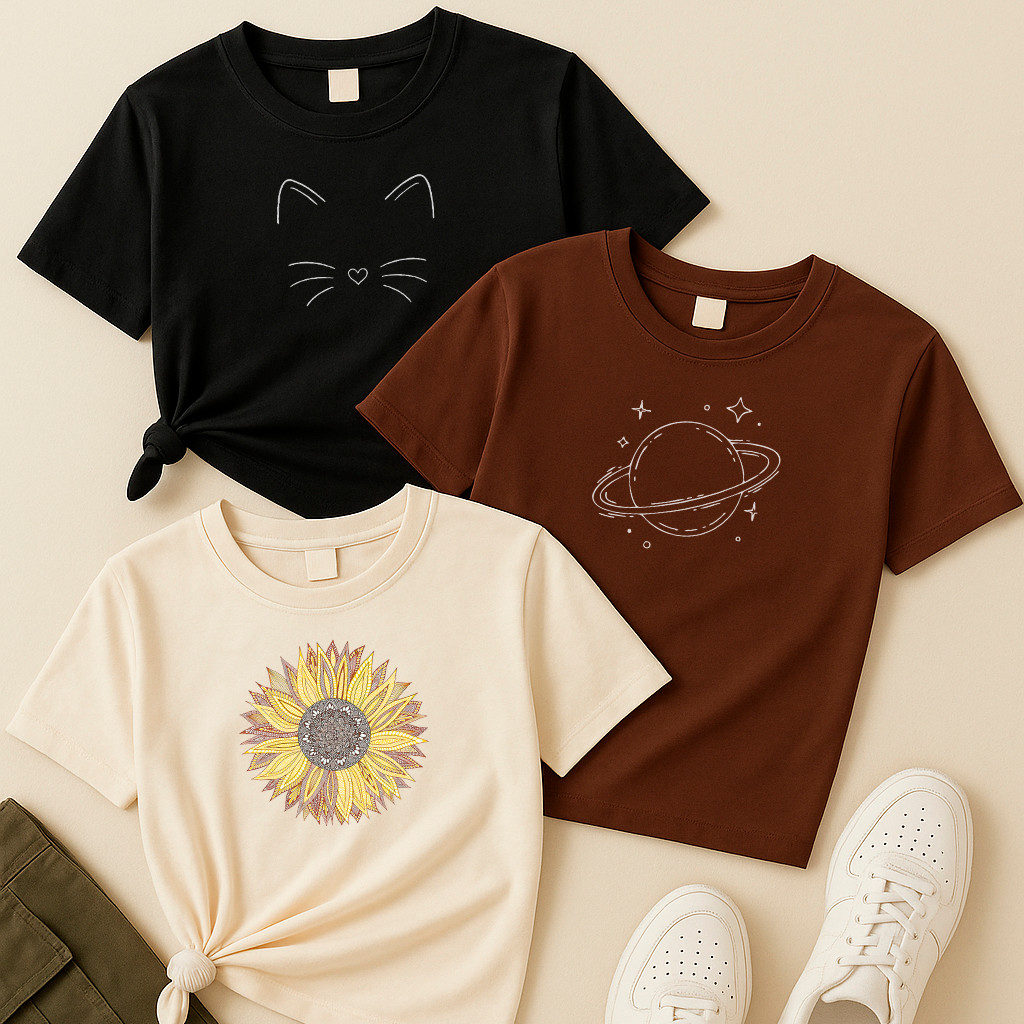 Conjunto Feminino Preto Marrom Off Urso Dólar 90s e Baby Borboleta Mais Vendido