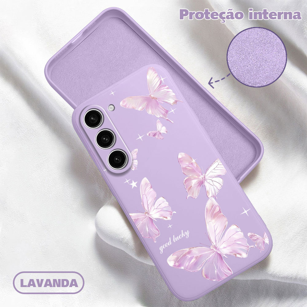 Case Capa Capinha Para Samsung Galaxy S23 5G Macia Anti-Choque Em Veludo Silicone Caso YT 0160 em Oferta na Shopee