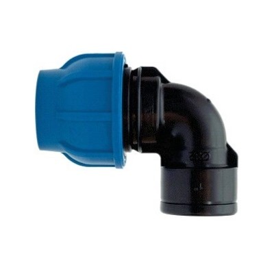 JOELHO PEAD ADAPTADOR COMPRESSÃO ROSCA FÊMEA 20MMX1/2