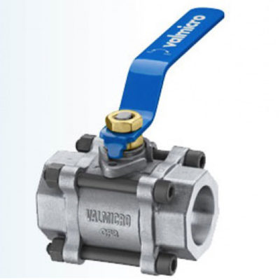 VÁLVULA ESFERA TRIPARTIDA WCB (AÇO CARBONO) A105 PASSAGEM PLENA CL800 3/4 SW