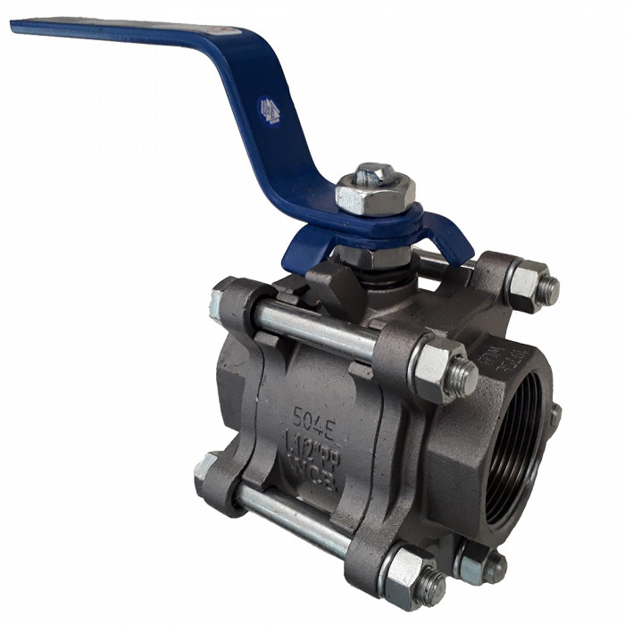VÁLVULA ESFERA TRIPARTIDA WCB (AÇO CARBONO) PASSAGEM PLENA CL300 3/4 BSP