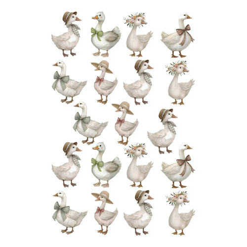 Decalque Porcelana Forno Caseiro - Patinhos