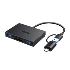 Leitor Cartão Ugreen SD TF USB-A/C 3.0 Hub Alta Velocidade
